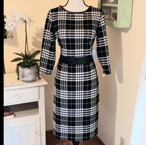 NWT Sami & Jo Plaid Dress With Faux Leather Trim